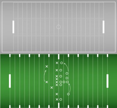 Amerikan futbol sahasının arka plan Eps10 vektörü