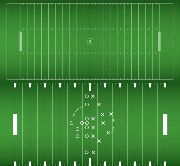 Set van amerikaanse voetbal veld achtergrond eps10 vector — Stockvector