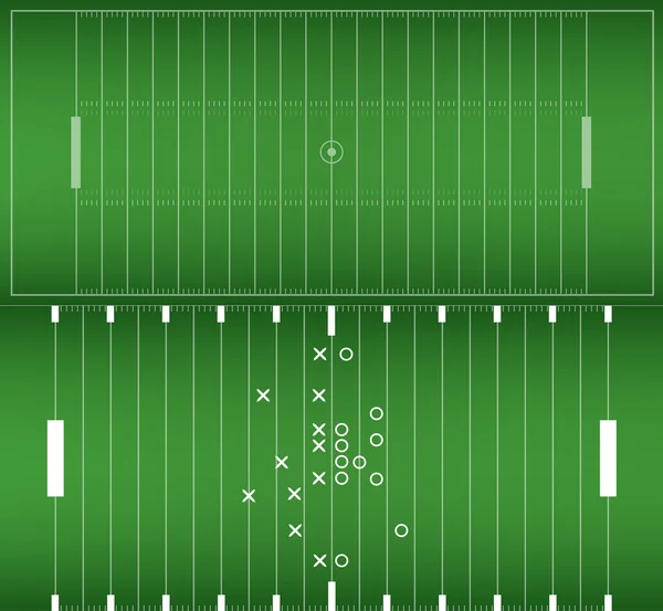 Set di campo di calcio americano sfondo eps10 vettore — Vettoriale Stock