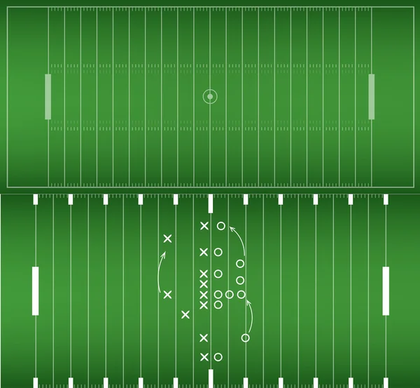 Set di campo di calcio americano sfondo eps10 vettore — Vettoriale Stock