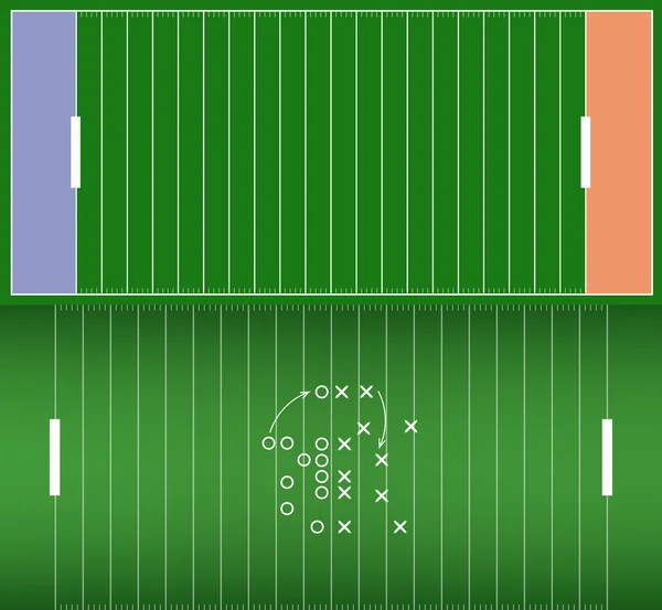 Set di campo di calcio americano sfondo eps10 vettore — Vettoriale Stock