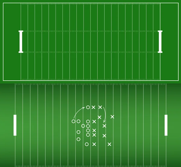 Conjunto de campo de futebol americano fundo vetor eps10 — Vetor de Stock