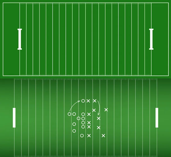 アメリカのサッカー場の背景のセットeps10ベクトル — ストックベクタ