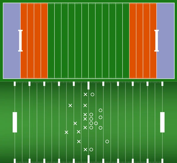 Set di campo di calcio americano sfondo eps10 vettore — Vettoriale Stock