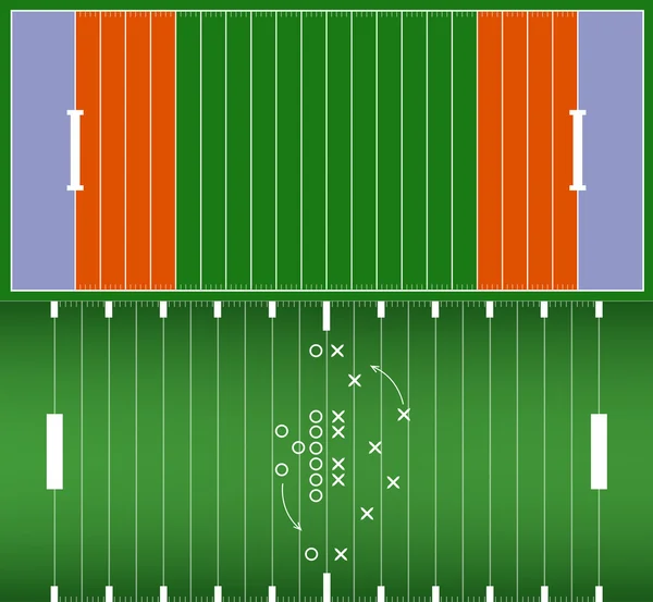 Set of american football field background eps10 vector — Stock Vector