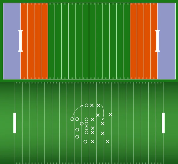 Set di campo di calcio americano sfondo eps10 vettore — Vettoriale Stock