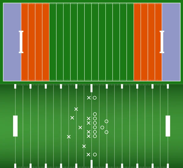 Set di campo di calcio americano sfondo eps10 vettore — Vettoriale Stock