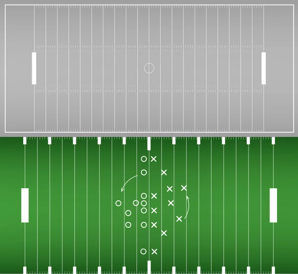 Set di campo di calcio americano sfondo eps10 vettore — Vettoriale Stock