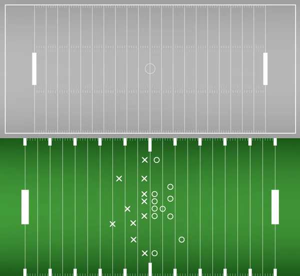 Set van amerikaanse voetbal veld achtergrond eps10 vector — Stockvector