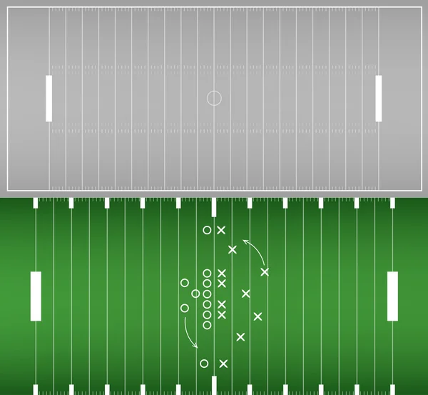 一套美国足球场的背景资料 — 图库矢量图片