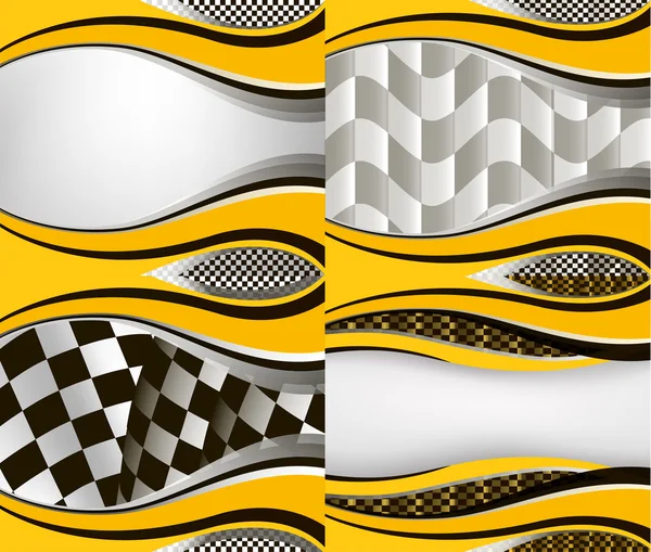 Set of checkered vector flag background. Eps10