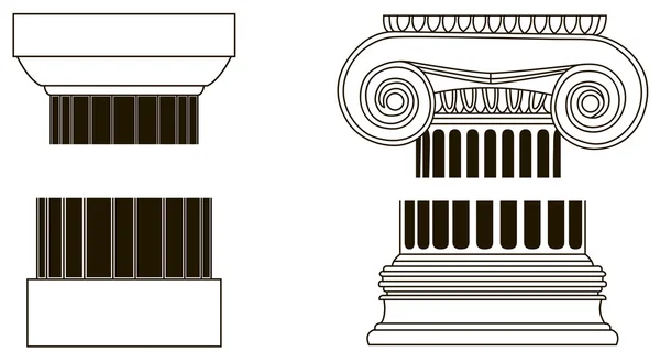 Set di colonne greche vecchio stile — Vettoriale Stock