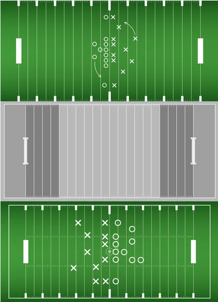 Set von American Football Feld Hintergrund eps10 Vektor — Stockvektor