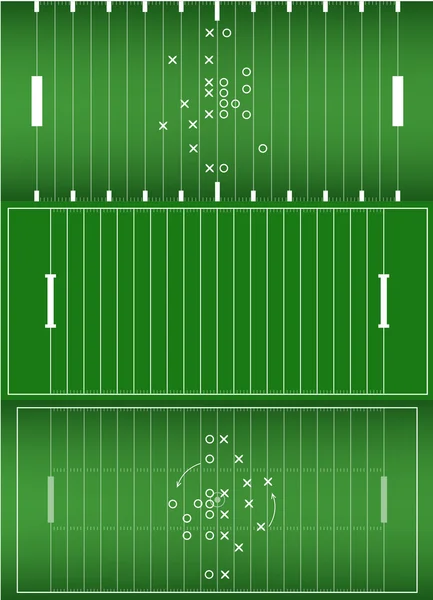 Conjunto de fondo de campo de fútbol americano eps10 vector — Archivo Imágenes Vectoriales