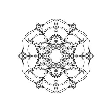 Modern Mandala çizgisi. Temel güzel desen tasarımı, etnik çizgili..