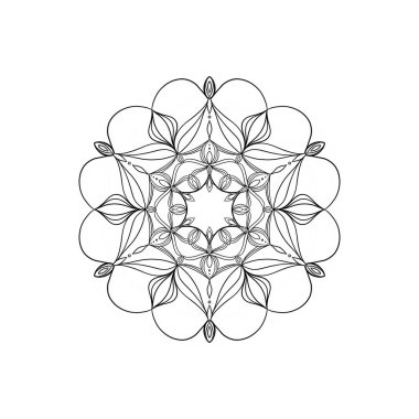 Modern Mandala çizgisi. Temel güzel desen tasarımı, etnik çizgili..
