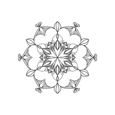 Modern Mandala çizgisi. Temel güzel desen tasarımı, etnik çizgili..