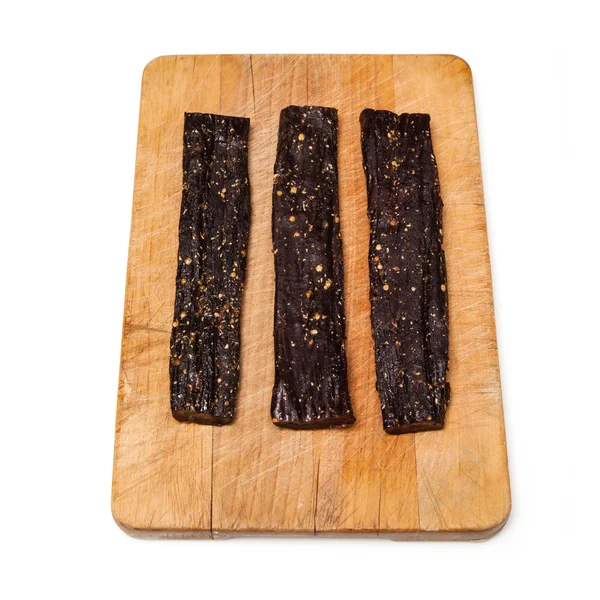 Stokken van Zuid-Afrikaanse biltong — Stockfoto