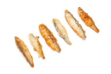 Hırpalanmış whitebait balık
