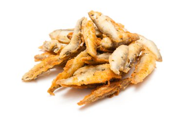 Hırpalanmış whitebait balık