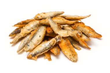Hırpalanmış whitebait balık