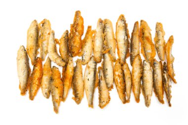 Hırpalanmış whitebait balık
