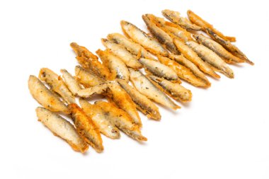 Hırpalanmış whitebait balık