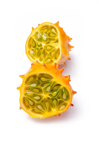 Cucumis metuliferus, horned melon or kiwano — Stock Photo, Image