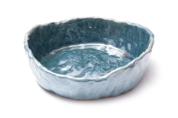 Modern ceramic blue bowl — Stock Photo, Image