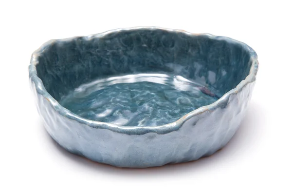 Modern ceramic blue bowl — Stock Photo, Image