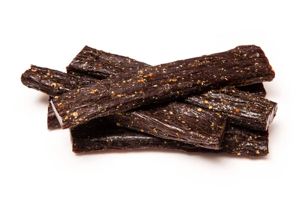 Beef Biltong sticks, Bitoning is traditional South African beef jerky — Stock Photo, Image