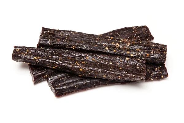 Beef Biltong sticks, Bitoning is traditional South African beef jerky — Stock Photo, Image