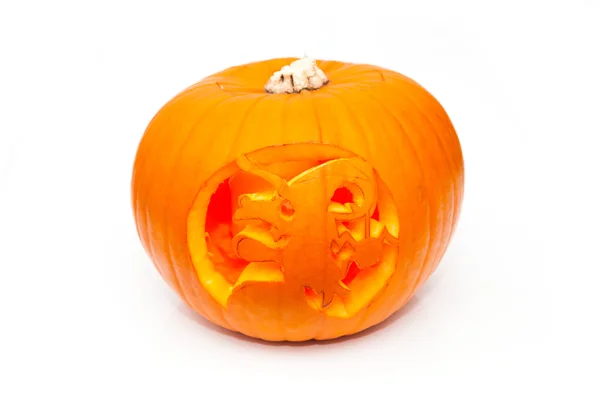 Linterna de calabaza de Halloween hecha a mano — Foto de Stock