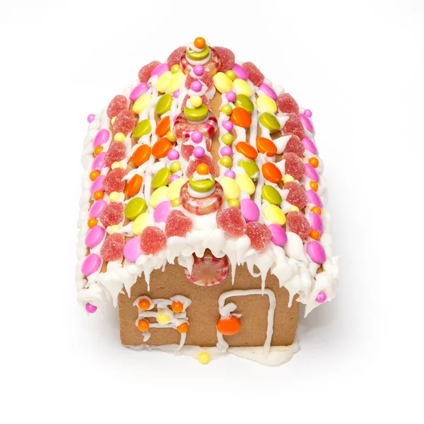 Homemade gingerbread house a a model house made of gingerbread — Stock Photo, Image