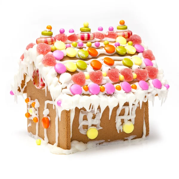 Homemade gingerbread house a a model house made of gingerbread — Stock Photo, Image