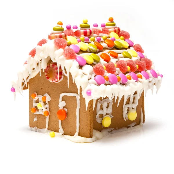 Homemade gingerbread house a a model house made of gingerbread — Stock Photo, Image