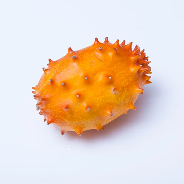 Cucumis metuliferus, horned melon or kiwano — Stock Photo, Image