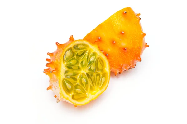 Cucumis metuliferus, horned melon or kiwano — Stock Photo, Image