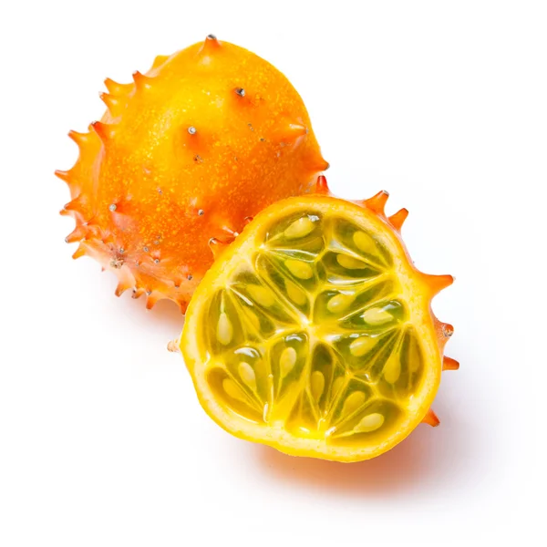 Cucumis metuliferus, horned melon or kiwano — Stock Photo, Image