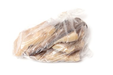 çanta dolusu tuzlu morina fileto.