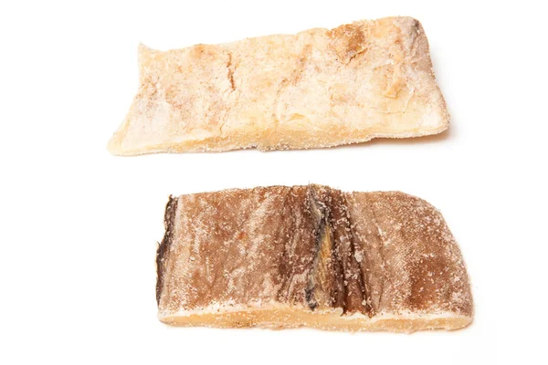 Pieces of salt cod fish — Stock Photo, Image