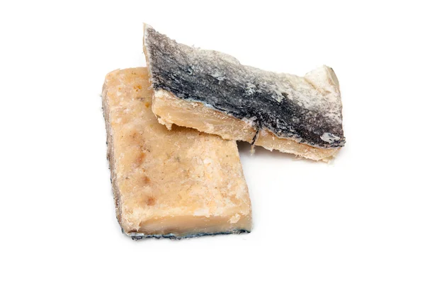 Tuzlu Morina balığı parçaları — Stok fotoğraf