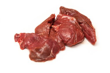 Beyaz bir arka plan üzerinde izole kanguru biftek.