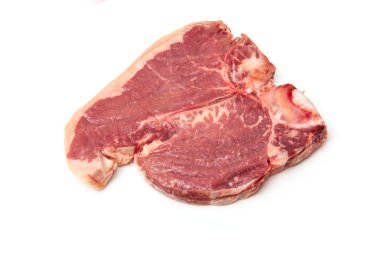 t-Bone steak izole bir arka planda beyaz studio.