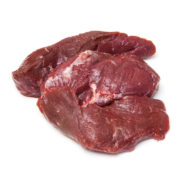 Känguru-Steaks isoliert auf weißem Hintergrund. — Stockfoto