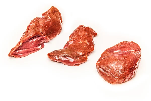 Kangaroo steaks isolated on a white background. — Stock Photo, Image