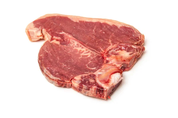 T-bone steak isolated on a white studio background. — Stock Photo, Image