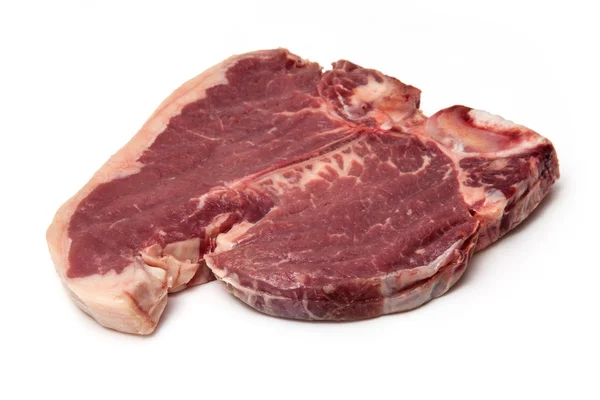 T-Bone Steak isoliert auf weißem Studiohintergrund. — Stockfoto