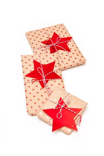 Gift wrapped parcels or presents — Stock Photo, Image