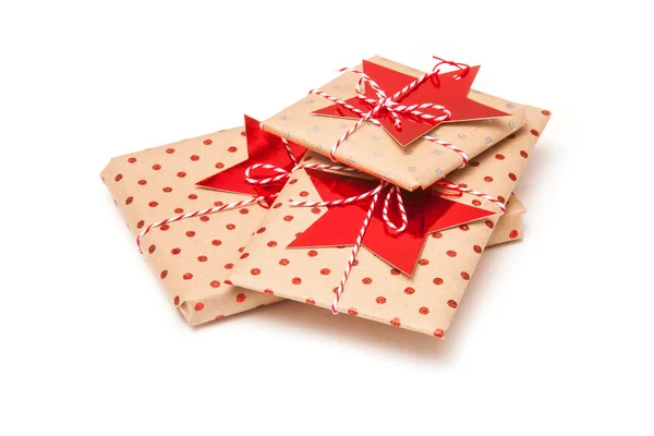Подарункові упаковані посилки або подарунки — стокове фото